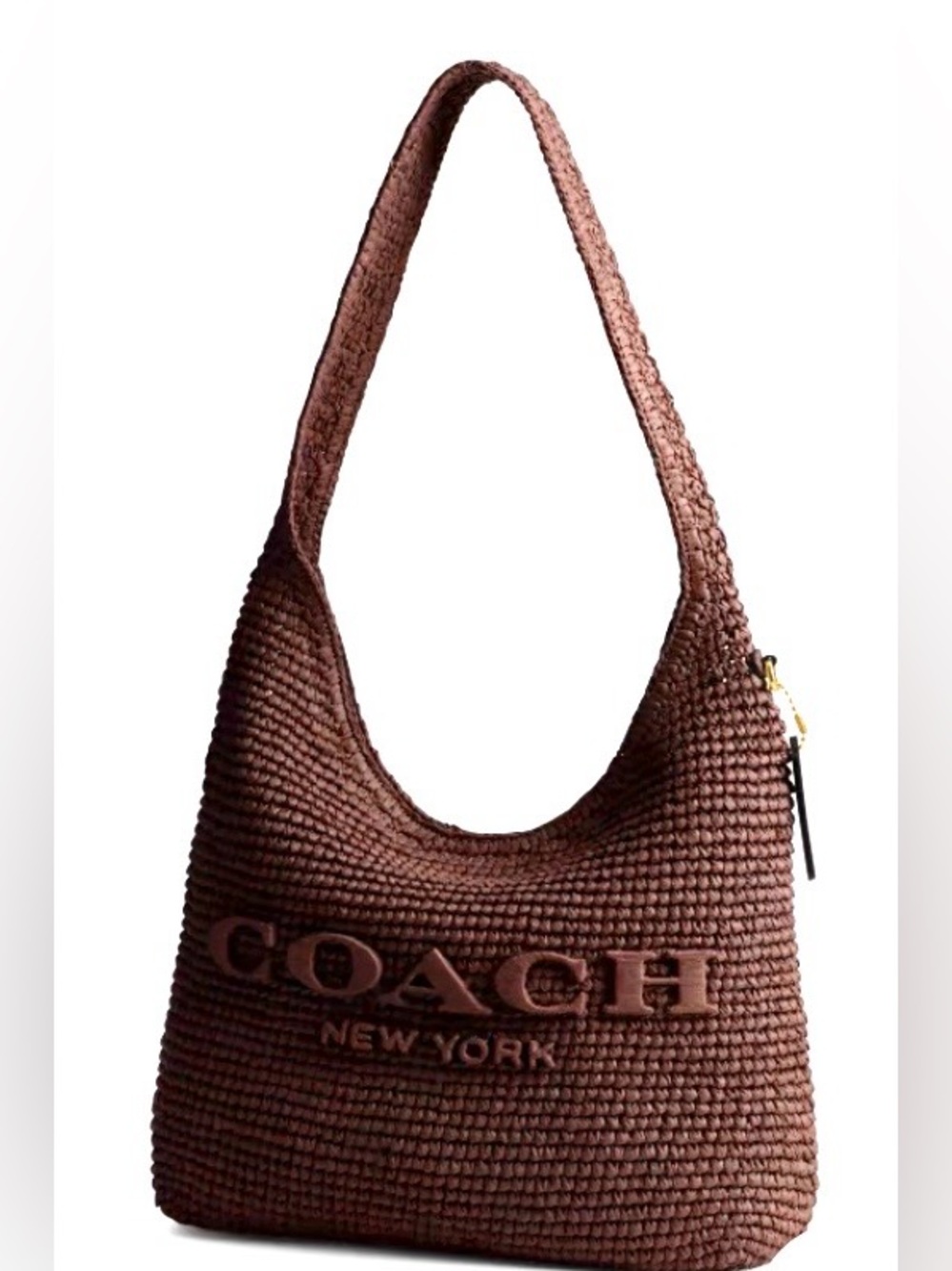 Coach Brooklyn Shoulder Bag 28 in Maple Straw with Brass Hardware - NWT